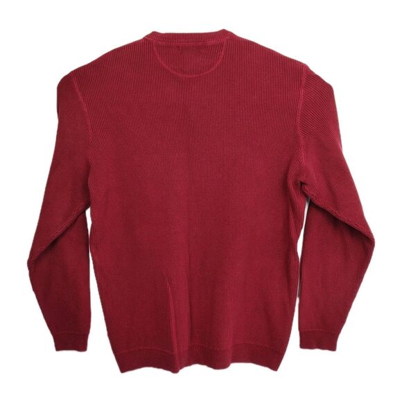 VTG Eddie Bauer men's pullover sweater, Tall XL, dark red, long slvs, crew neck - Picture 8 of 10